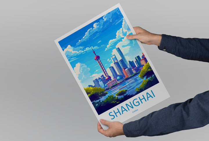Shanghai Travel Print Wall Art Shanghai Wall Hanging Home Décor Gift Shanghai Art Lovers China Shanghai Art Gift Lover Print