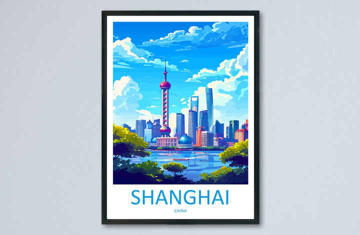 Shanghai Travel Print Wall Art Shanghai Wall Hanging Home Décor Gift Shanghai Art Lovers China Shanghai Art Gift Lover Print