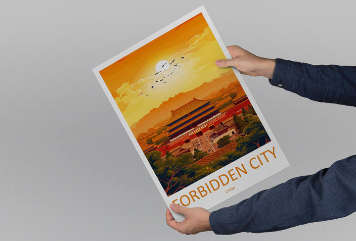 Forbidden City Travel Print Wall Art Forbidden City Wall Hanging Home Décor Forbidden City Gift Art Lovers Wall Art China Travel Print Gift