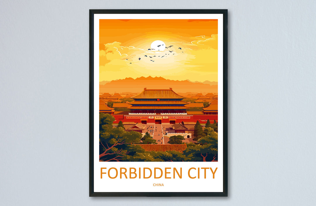 Forbidden City Travel Print Wall Art Forbidden City Wall Hanging Home Décor Forbidden City Gift Art Lovers Wall Art China Travel Print Gift