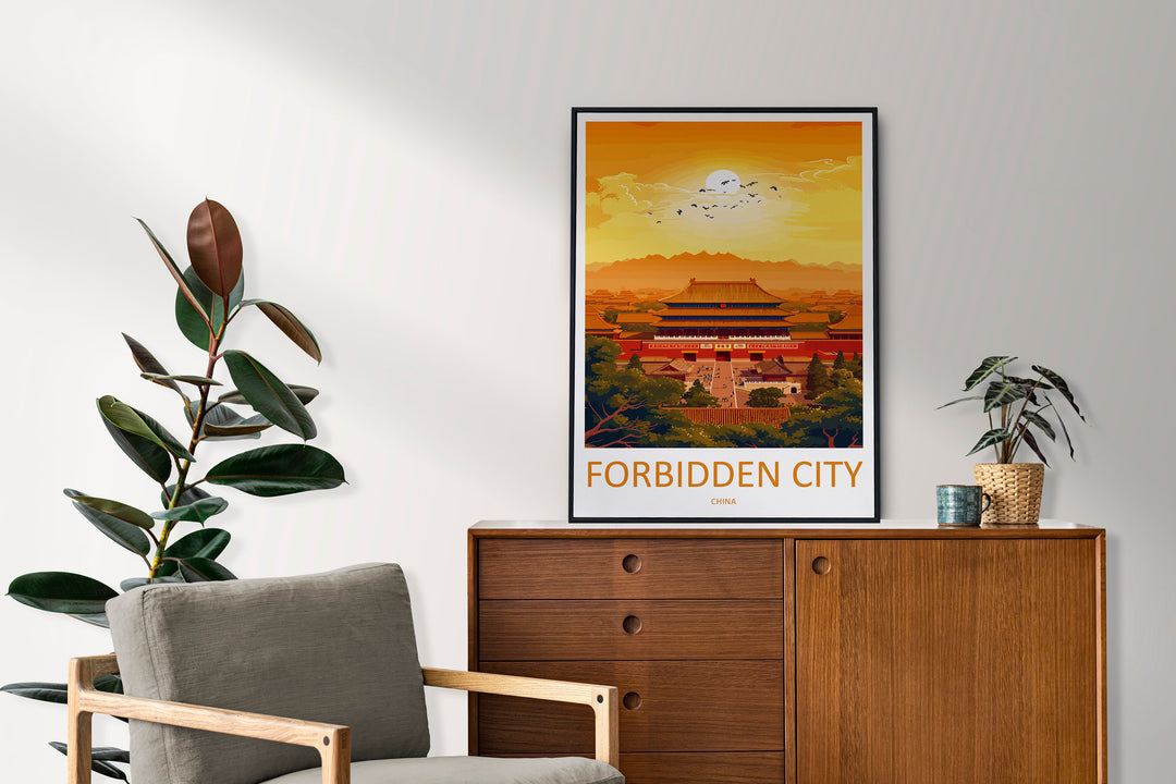 Forbidden City Travel Print Wall Art Forbidden City Wall Hanging Home Décor Forbidden City Gift Art Lovers Wall Art China Travel Print Gift