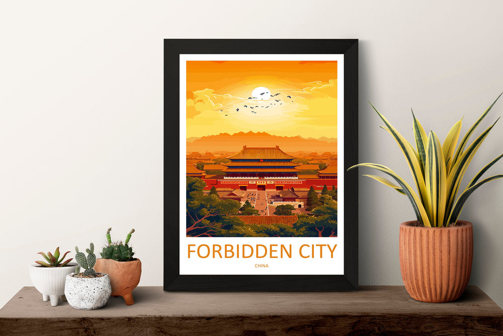Forbidden City Travel Print Wall Art Forbidden City Wall Hanging Home Décor Forbidden City Gift Art Lovers Wall Art China Travel Print Gift