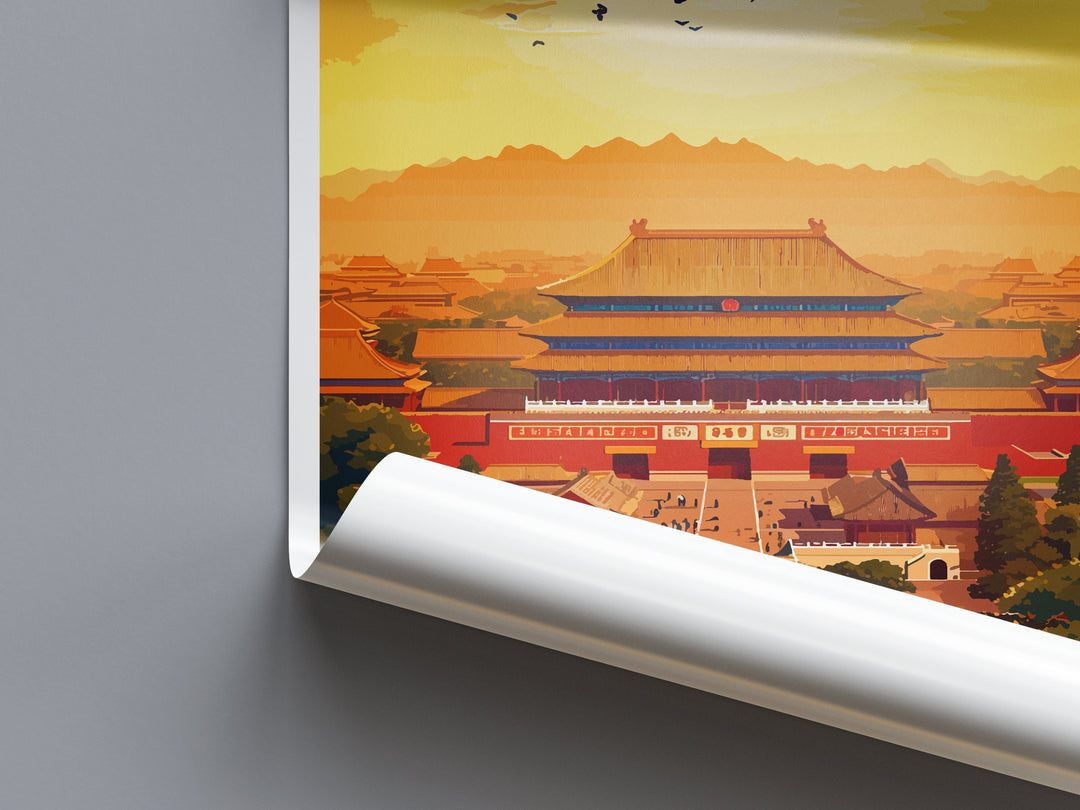 Forbidden City Travel Print Wall Art Forbidden City Wall Hanging Home Décor Forbidden City Gift Art Lovers Wall Art China Travel Print Gift