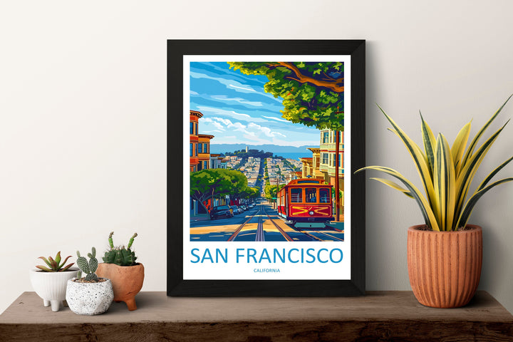San Francisco Travel Print Wall Art San Francisco Wall Hanging Home Décor San Francisco Gift Art Lovers California Art Lover Gift