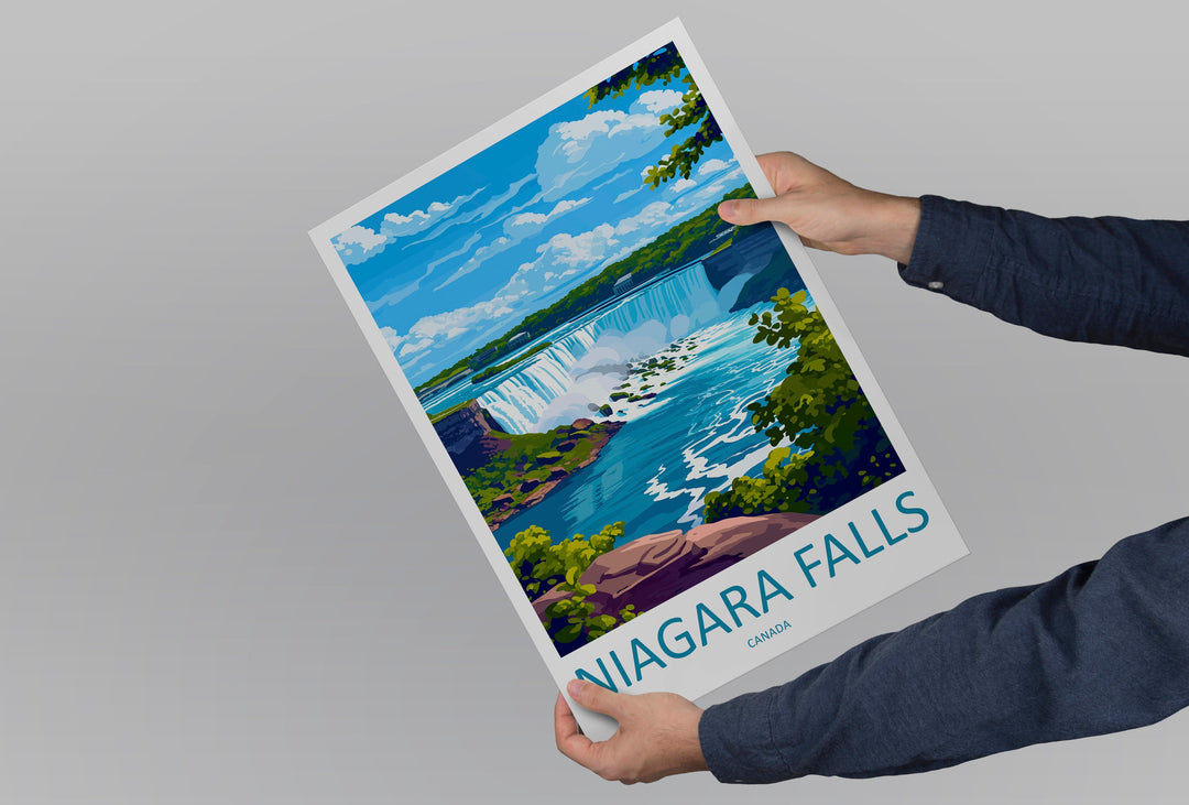 Niagara Falls Travel Print Wall Art Niagara Falls Wall Hanging Home Décor Niagara Falls Gift Art Lovers New York State Art Gift Lover Print