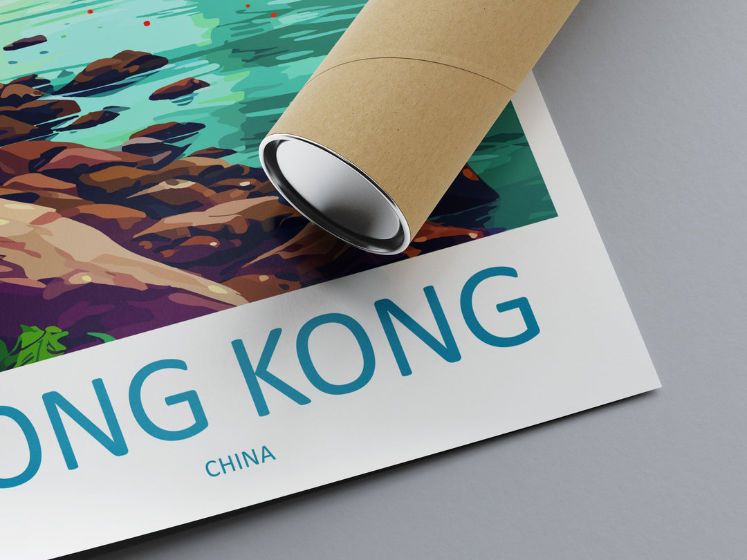 Hong Kong Travel Print Wall Art Hong Kong Wall Hanging Home Décor Gift Hong Kong Art Lovers China Hong Kong Art Gift Lover Print