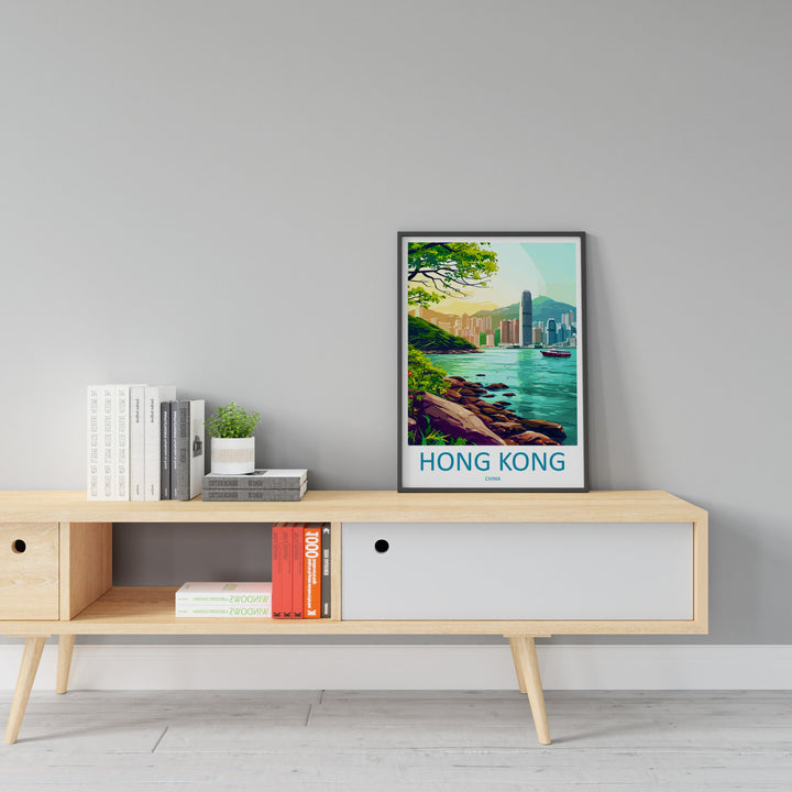 Hong Kong Travel Print Wall Art Hong Kong Wall Hanging Home Décor Gift Hong Kong Art Lovers China Hong Kong Art Gift Lover Print