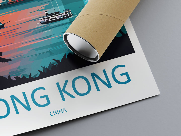 Hong Kong Travel Print Wall Art Hong Kong Wall Hanging Home Décor Gift Hong Kong Art Lovers China Hong Kong Art Gift Lover Print