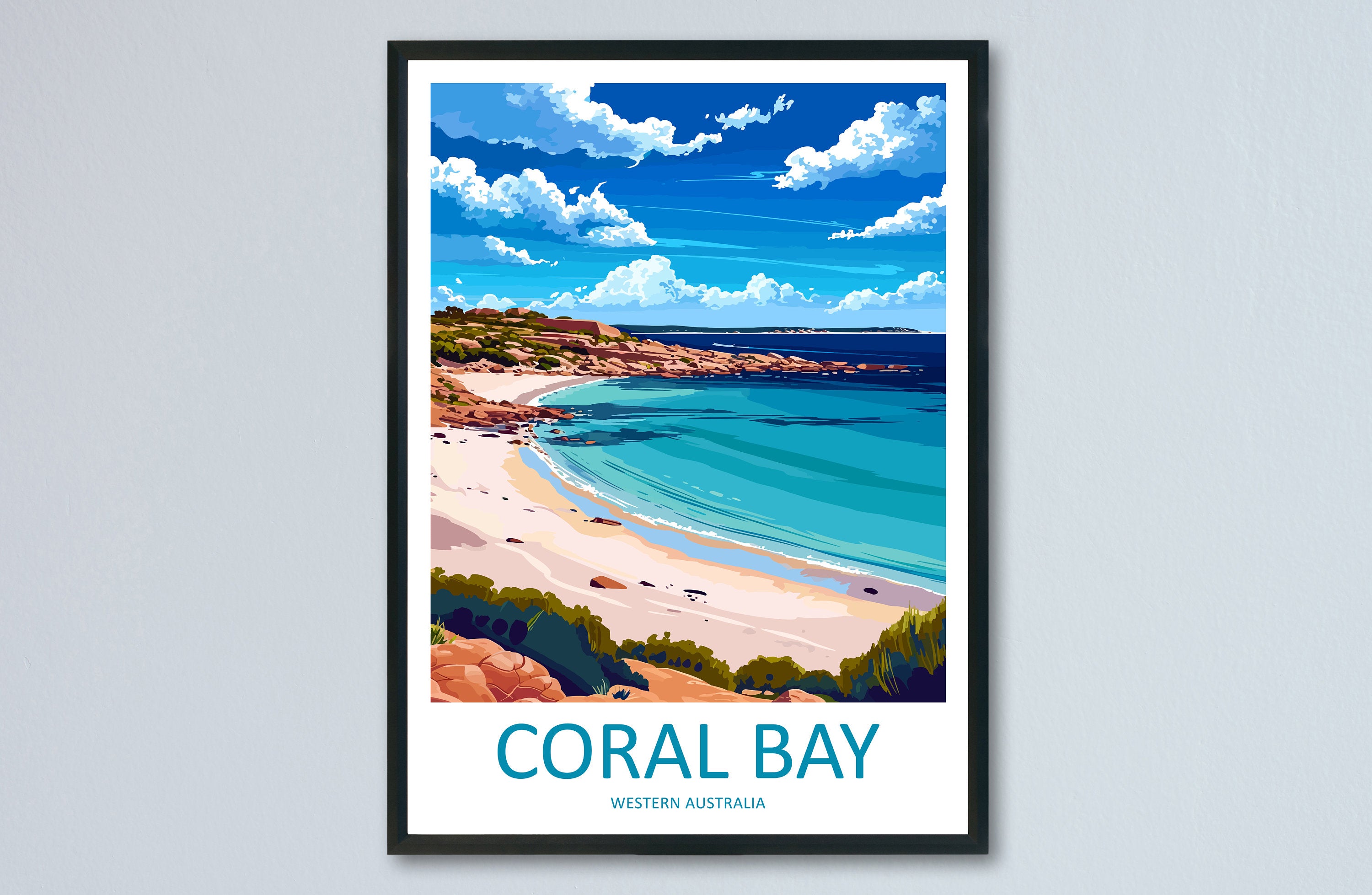 Coral Bay Travel Print