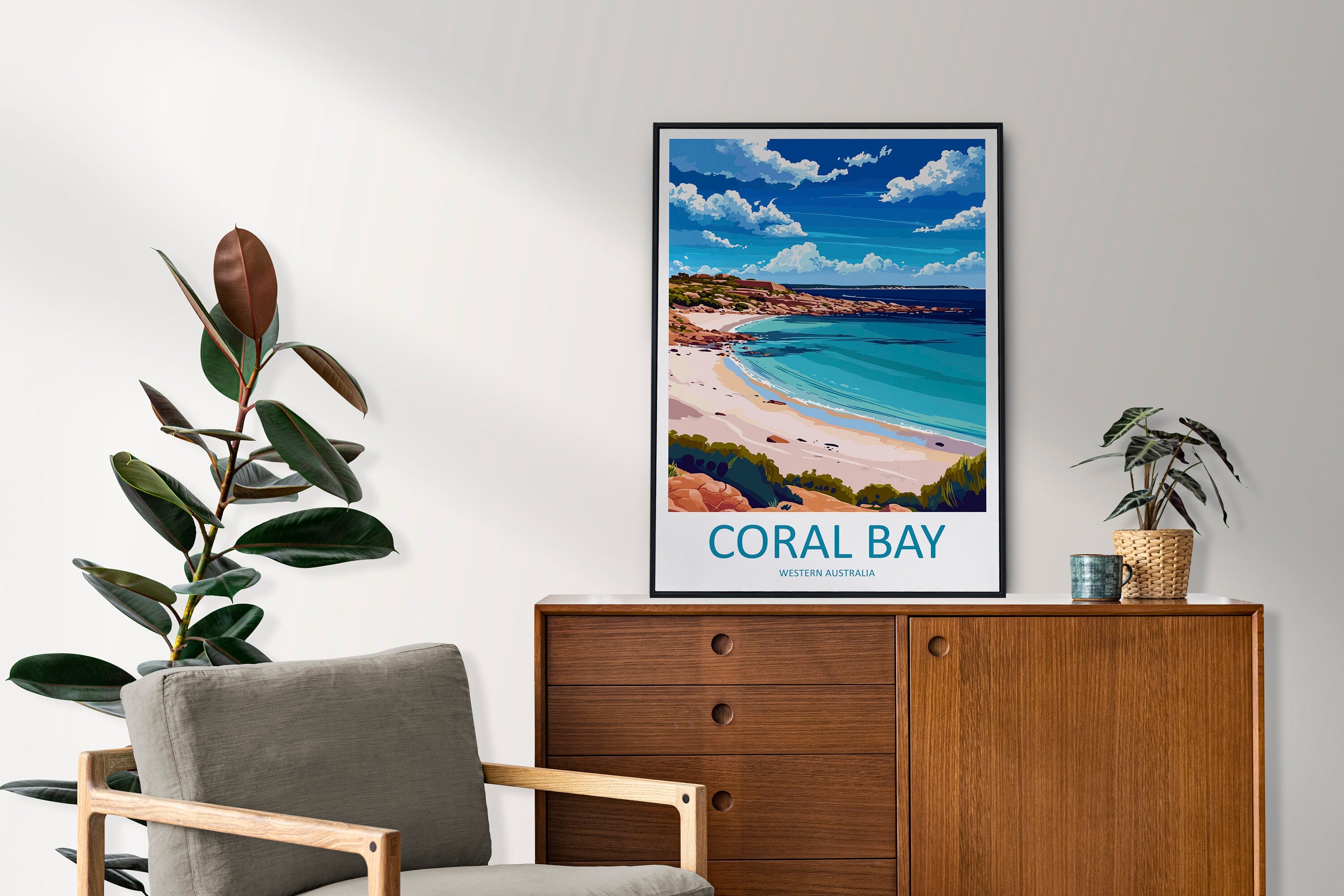 Coral Bay Travel Print