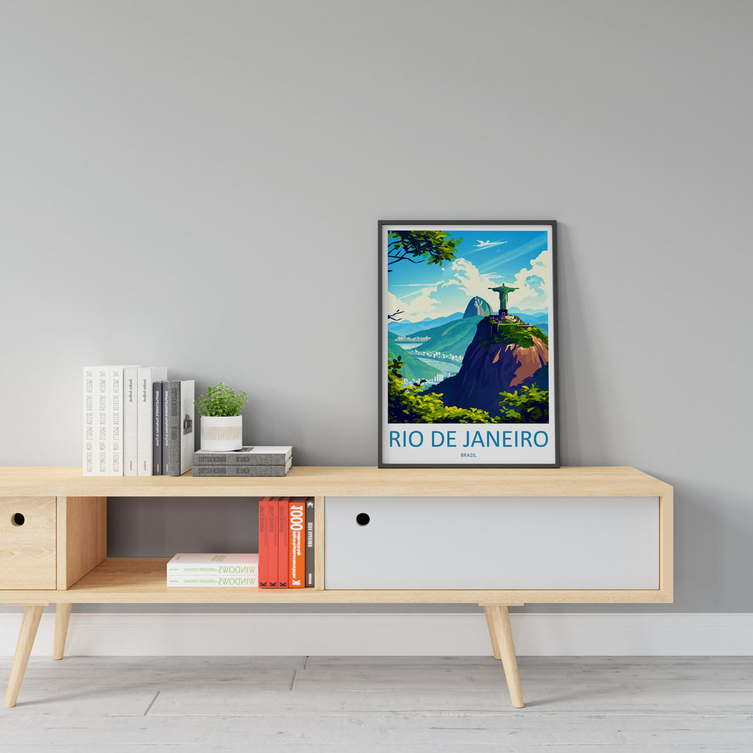 Rio De Janeiro Travel Print Wall Art Rio De Janeiro Wall Hanging Home Decor Rio De Janeiro Gift Art Lovers Wall Art Print Art Brazil Art
