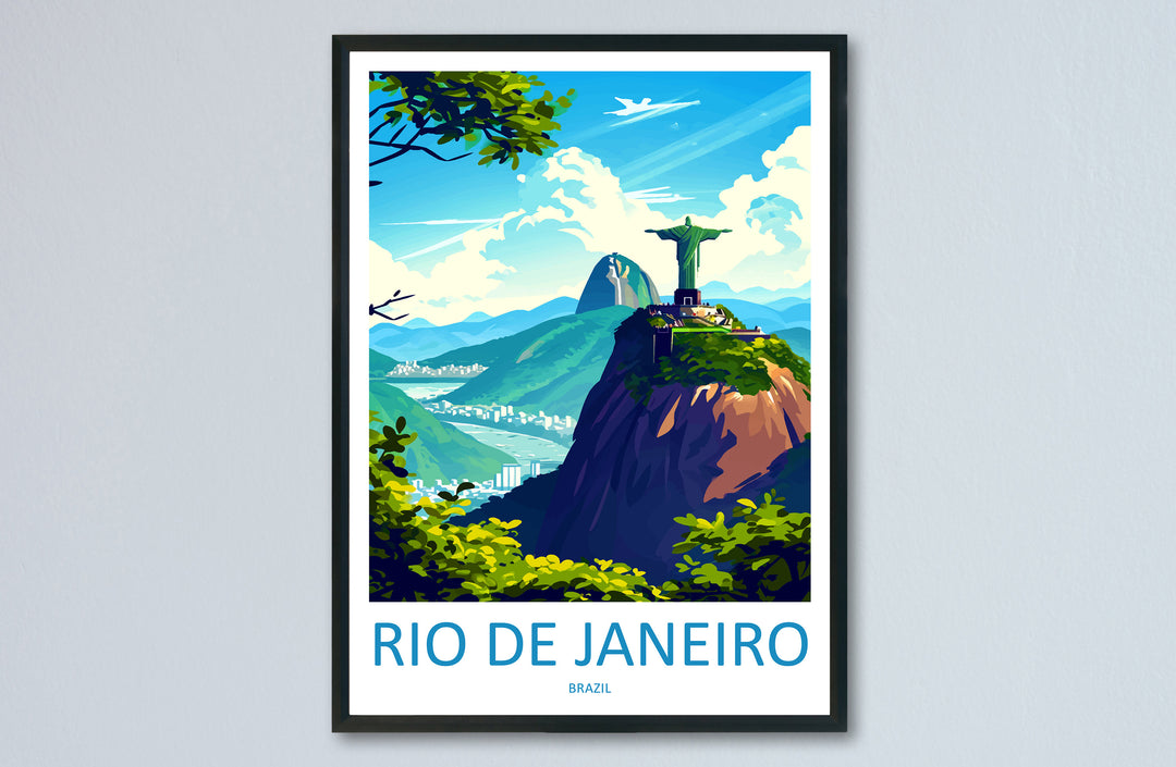 Rio De Janeiro Travel Print Wall Art Rio De Janeiro Wall Hanging Home Decor Rio De Janeiro Gift Art Lovers Wall Art Print Art Brazil Art