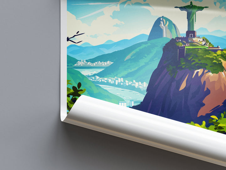 Rio De Janeiro Travel Print Wall Art Rio De Janeiro Wall Hanging Home Decor Rio De Janeiro Gift Art Lovers Wall Art Print Art Brazil Art