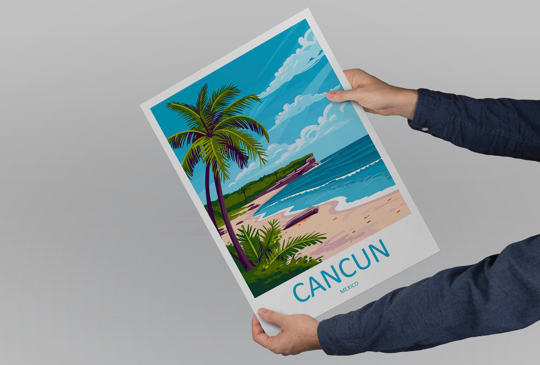 Cancun Travel Print Wall Art Cancun Wall Hanging Home Decoration Cancun Gift Art Lovers Wall Art Print Art Cancun Wall Hanging Poster Decor