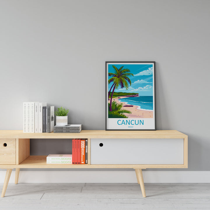Cancun Travel Print Wall Art Cancun Wall Hanging Home Decoration Cancun Gift Art Lovers Wall Art Print Art Cancun Wall Hanging Poster Decor