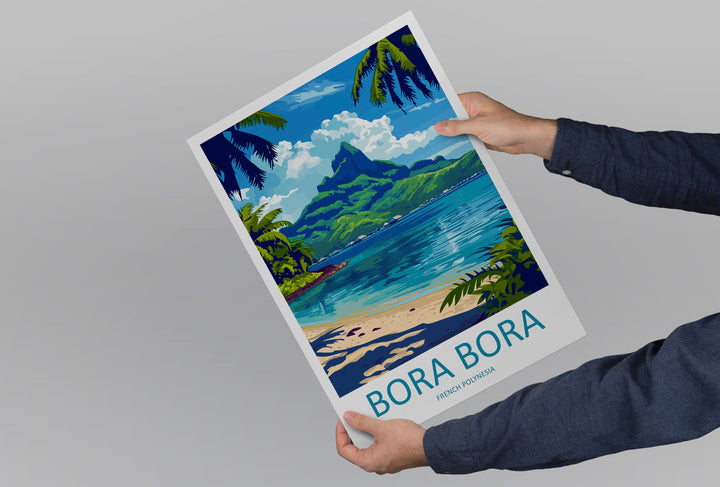 Bora Bora Travel Print Wall Art Bora Bora Wall Hanging Home Décor Bora Bora Gift Art Lovers French Polynesia Art Lover Gift Bora Bora Gift
