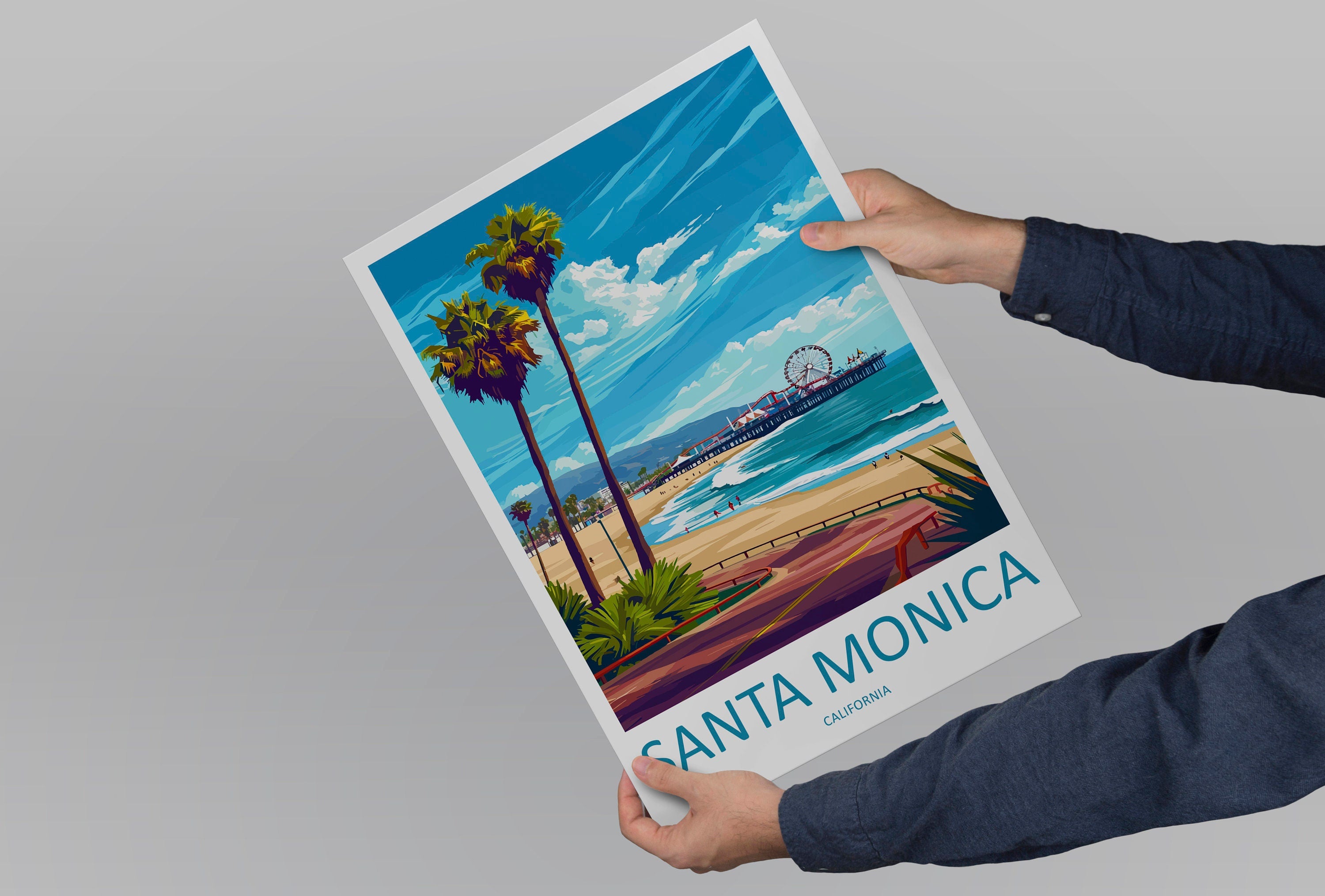 Santa Monica Travel Print