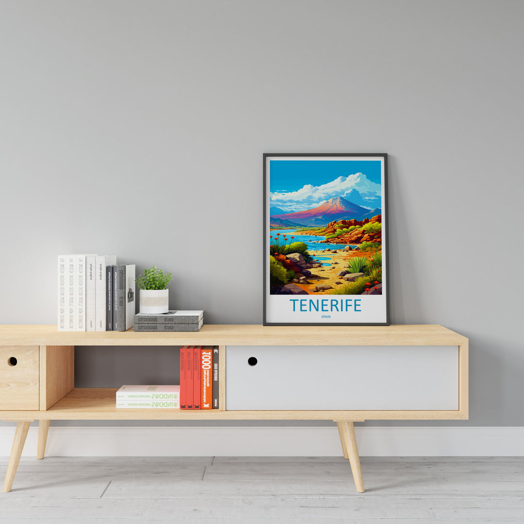 Tenerife Travel Print Wall Art Tenerife Wall Hanging Home Décor Tenerife Gift Art Lovers Spain Art Lover Gift Tenerife Print Spain Wall Art