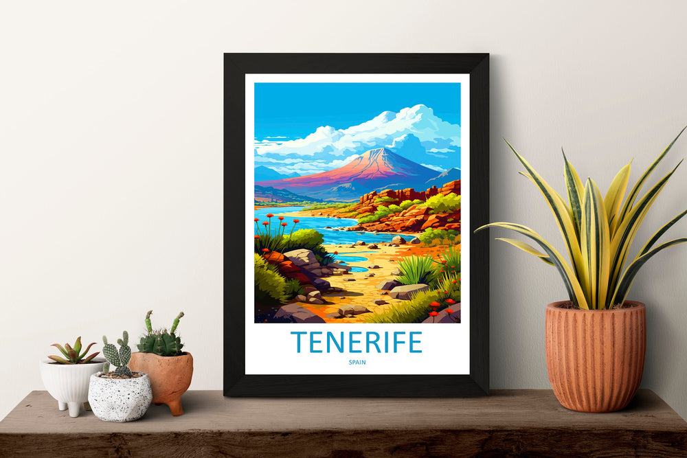 Tenerife Travel Print Wall Art Tenerife Wall Hanging Home Décor Tenerife Gift Art Lovers Spain Art Lover Gift Tenerife Print Spain Wall Art