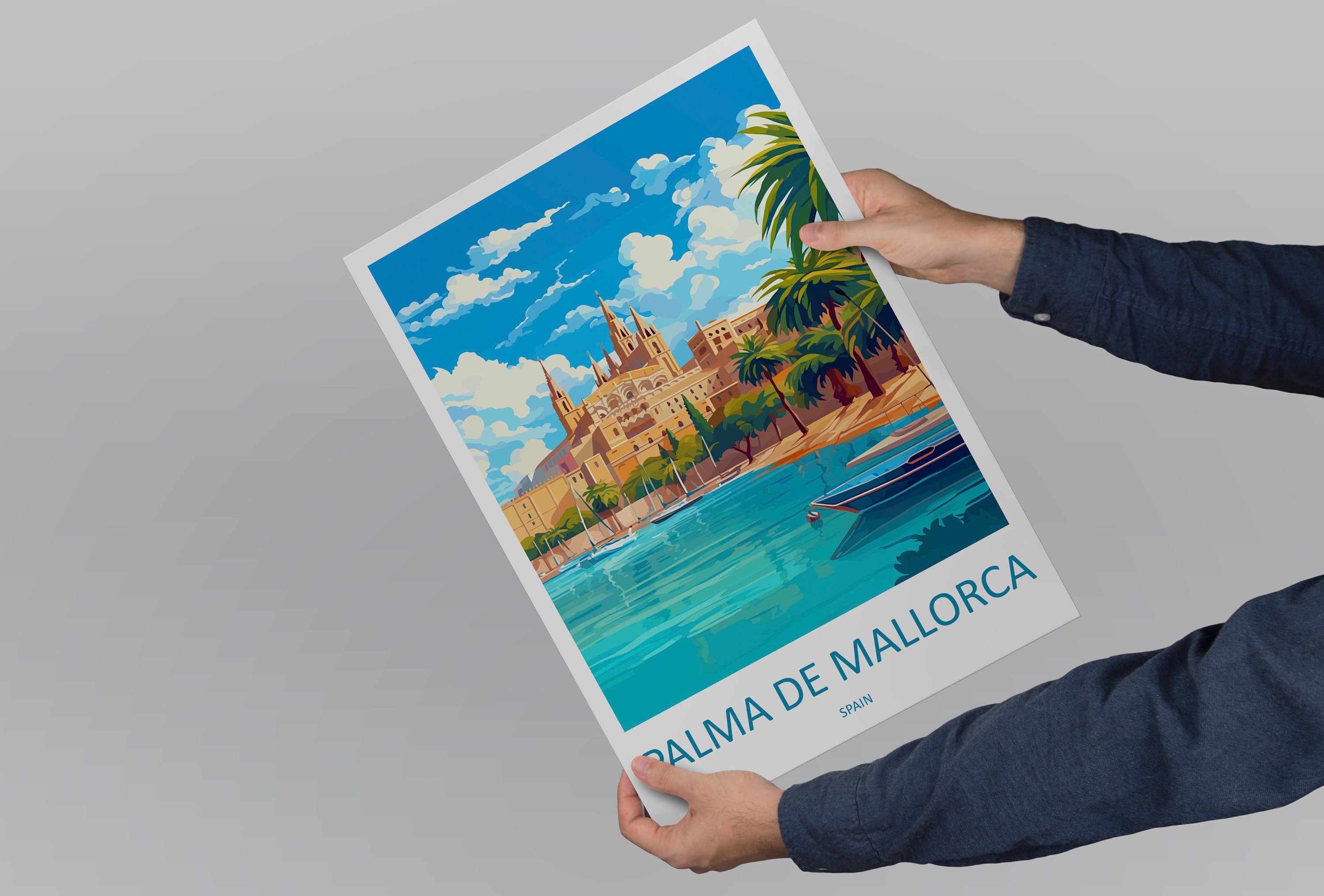 Palma De mallorca Travel Print Wall Art Palma De mallorca Wall Hanging Home Décor Palma De mallorca Gift Art Lovers Spain Art Lover Gift