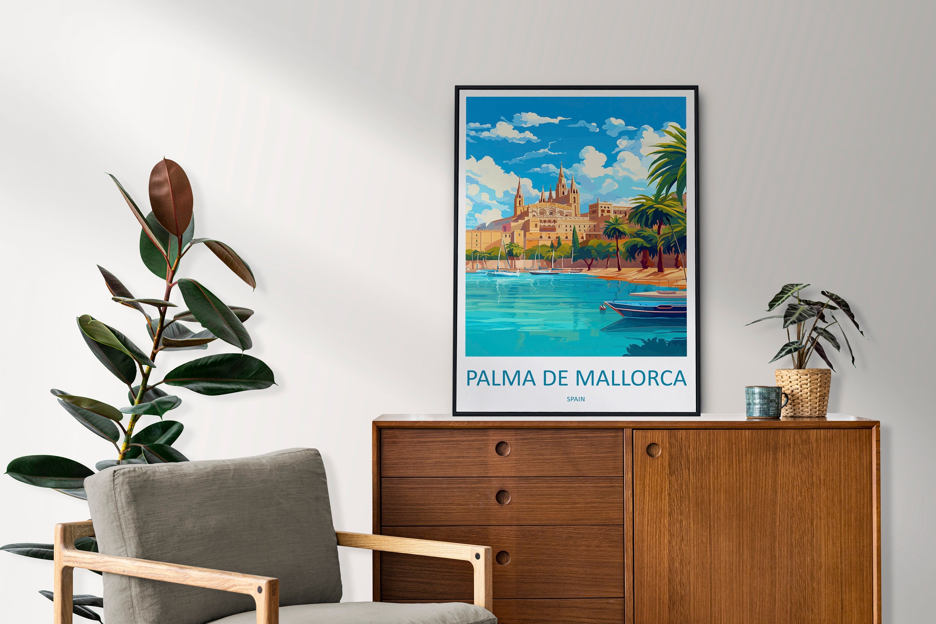 Palma De mallorca Travel Print Wall Art Palma De mallorca Wall Hanging Home Décor Palma De mallorca Gift Art Lovers Spain Art Lover Gift