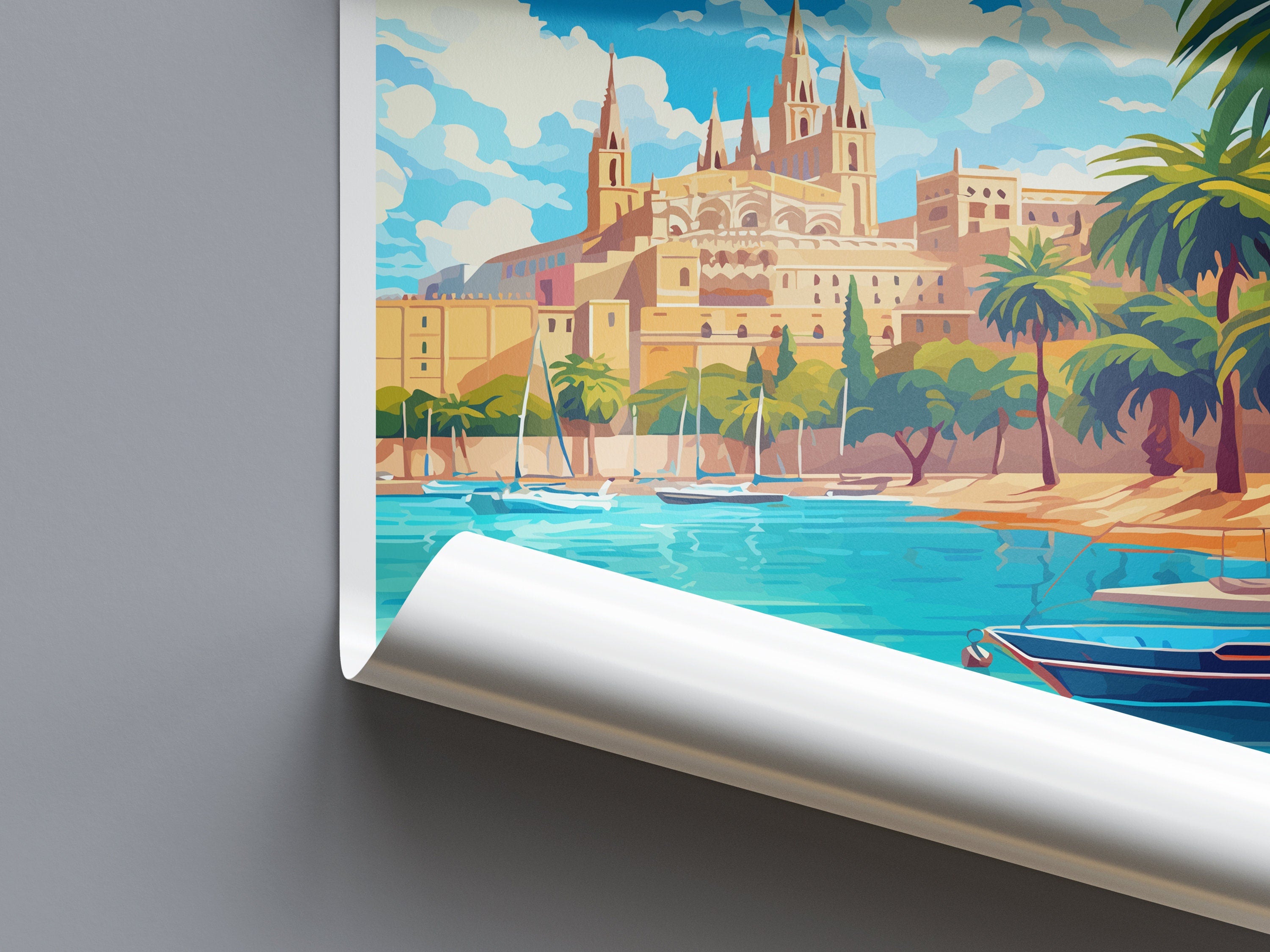 Palma De mallorca Travel Print Wall Art Palma De mallorca Wall Hanging Home Décor Palma De mallorca Gift Art Lovers Spain Art Lover Gift