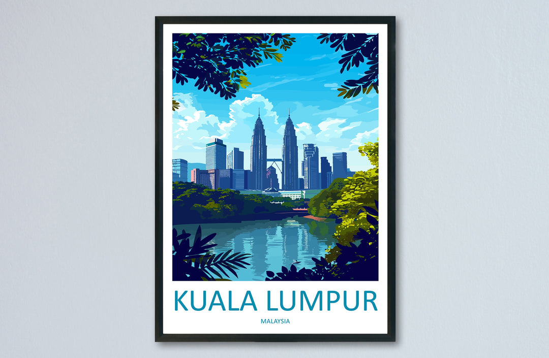 Kuala Lumpur Travel Print Wall Decor Kuala Lumpur Poster Kuala Lumpur Travel Print Art Kuala Lumpur Illustration Malaysia