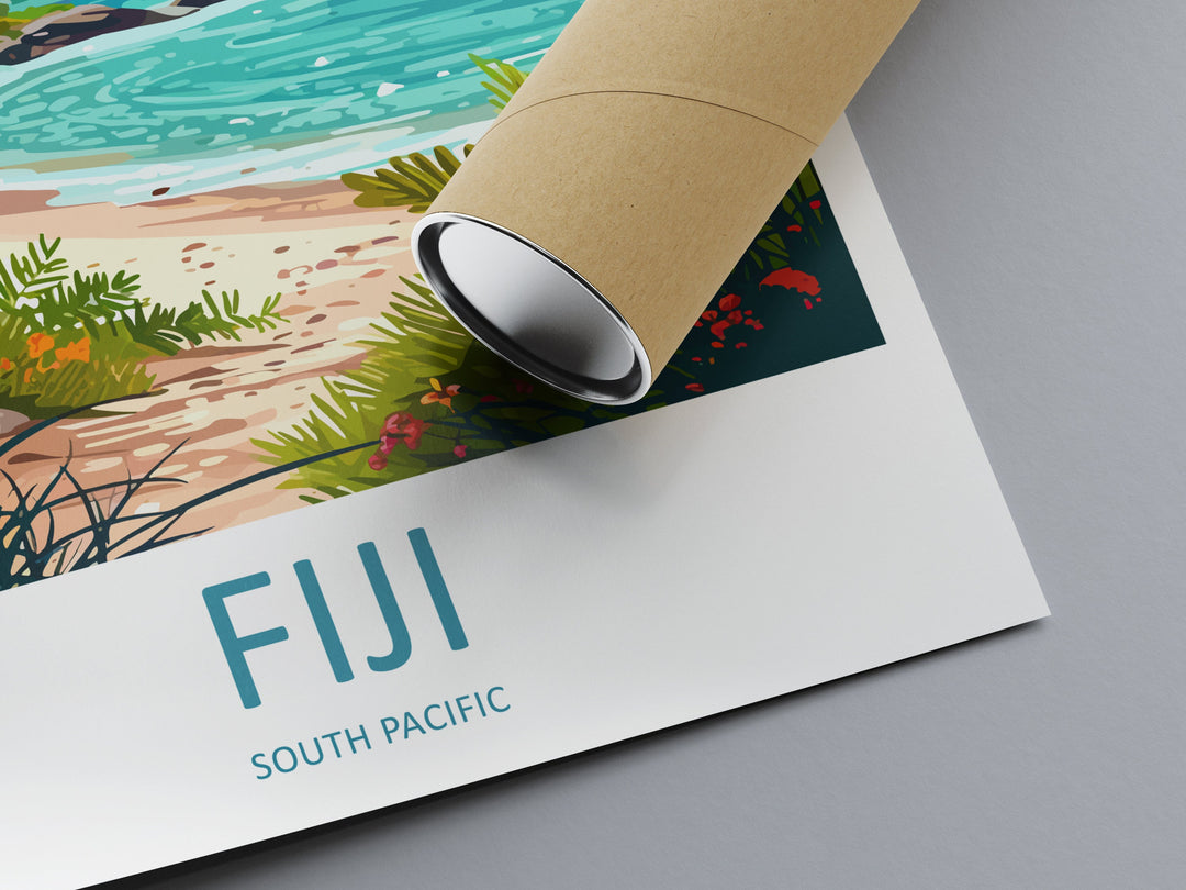 Fiji Travel Print Wall Art Fiji Wall Hanging Home Décor Fiji Gift Art Lovers Hawaii Art Lover Gift Print Artwork South Pacific