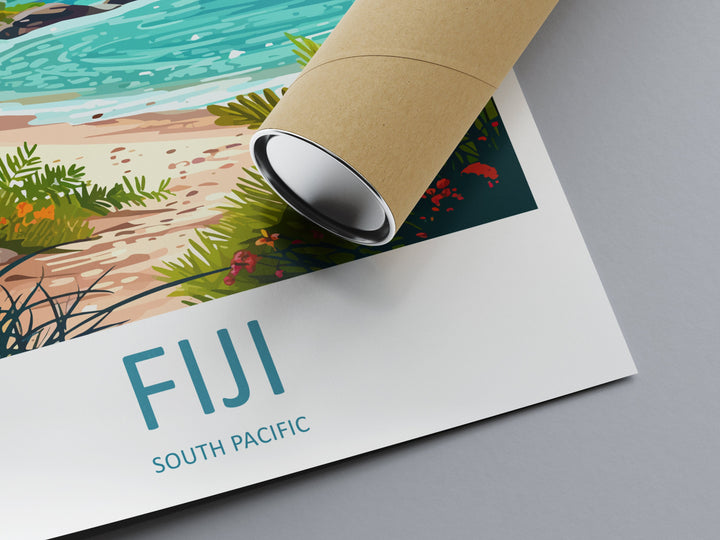Fiji Travel Print Wall Art Fiji Wall Hanging Home Décor Fiji Gift Art Lovers Hawaii Art Lover Gift Print Artwork South Pacific