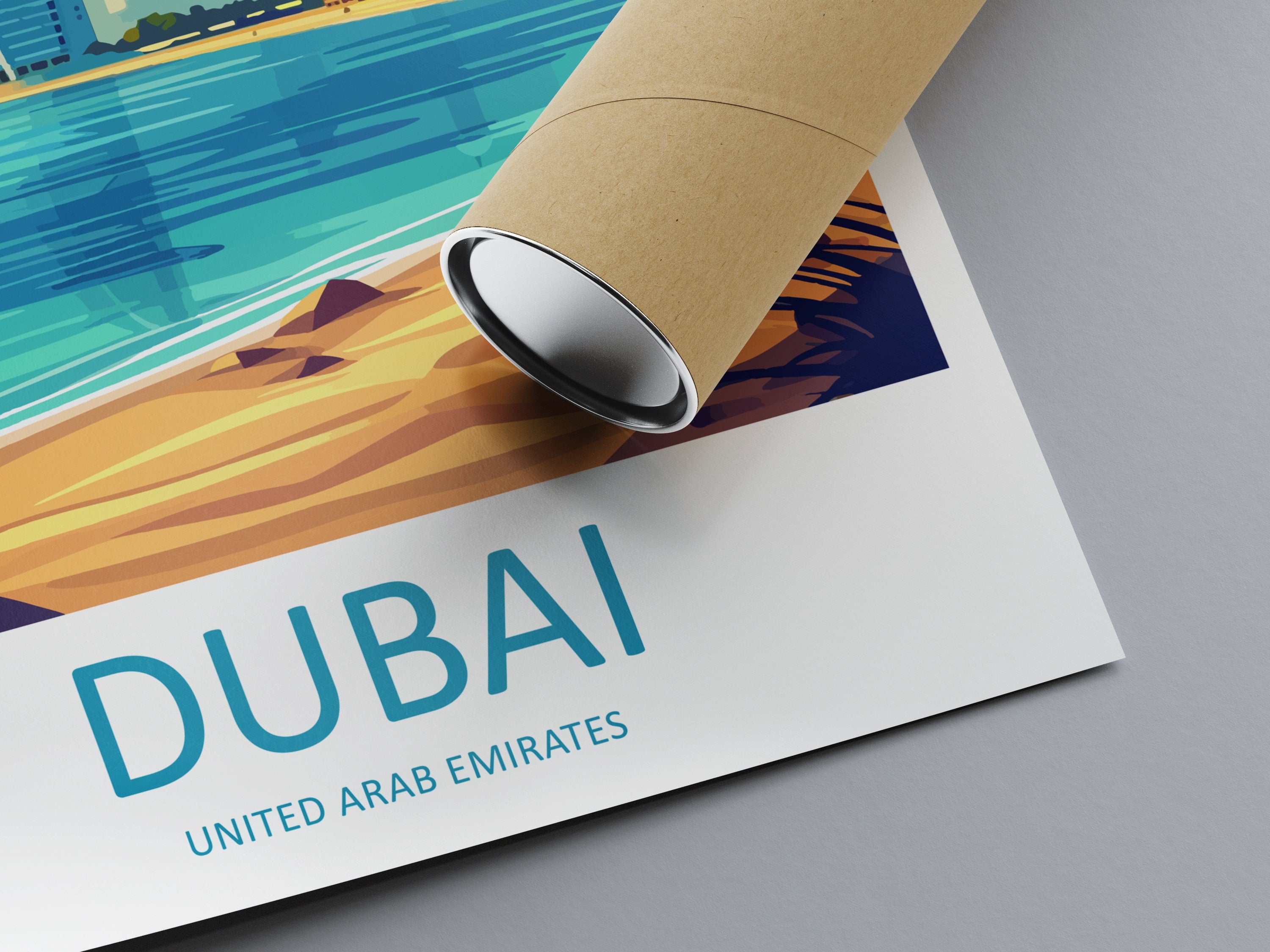 Dubai Travel Print Wall Art Dubai Wall Hanging Home Décor Dubai Gift Art Lovers Wall Art United States Emirates Travel Print Dubai Wall Art