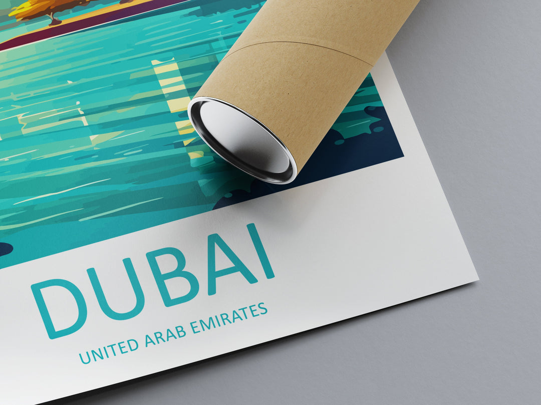 Dubai Travel Print Wall Art Dubai Wall Hanging Home Décor Dubai Gift Art Lovers Wall Art United States Emirates Travel Print Dubai Wall Art