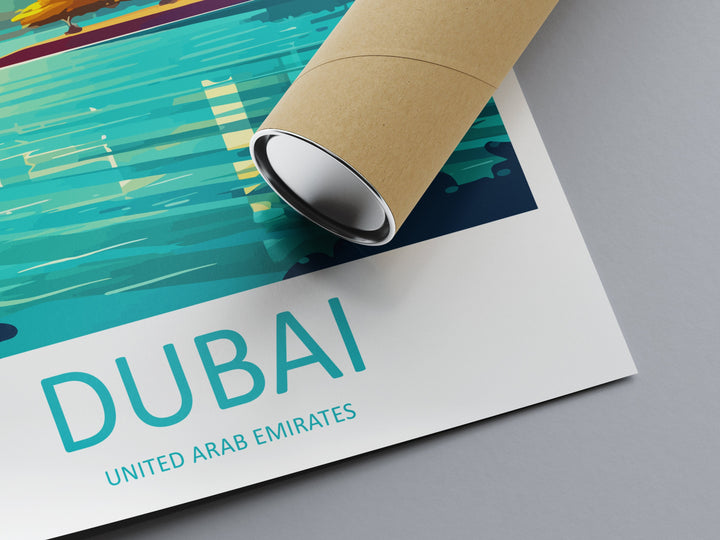 Dubai Travel Print Wall Art Dubai Wall Hanging Home Décor Dubai Gift Art Lovers Wall Art United States Emirates Travel Print Dubai Wall Art