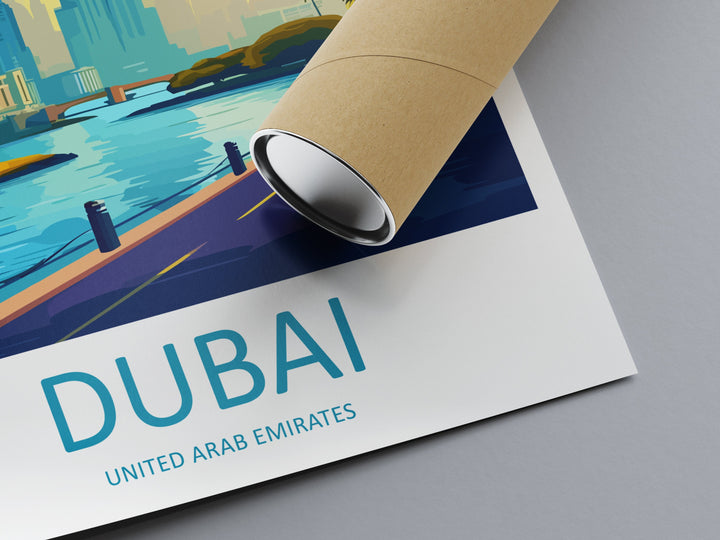 Dubai Travel Print Wall Art Dubai Wall Hanging Home Décor Dubai Gift Art Lovers Wall Art United States Emirates Travel Print Dubai Wall Art