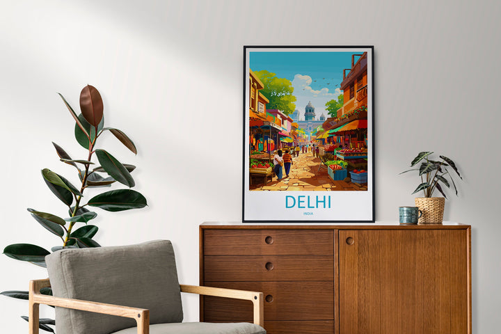 Delhi Travel Print Wall Art Delhi Wall Hanging Home Décor Delhi Gift Art Lovers India Art Lover Gift Wall Décor