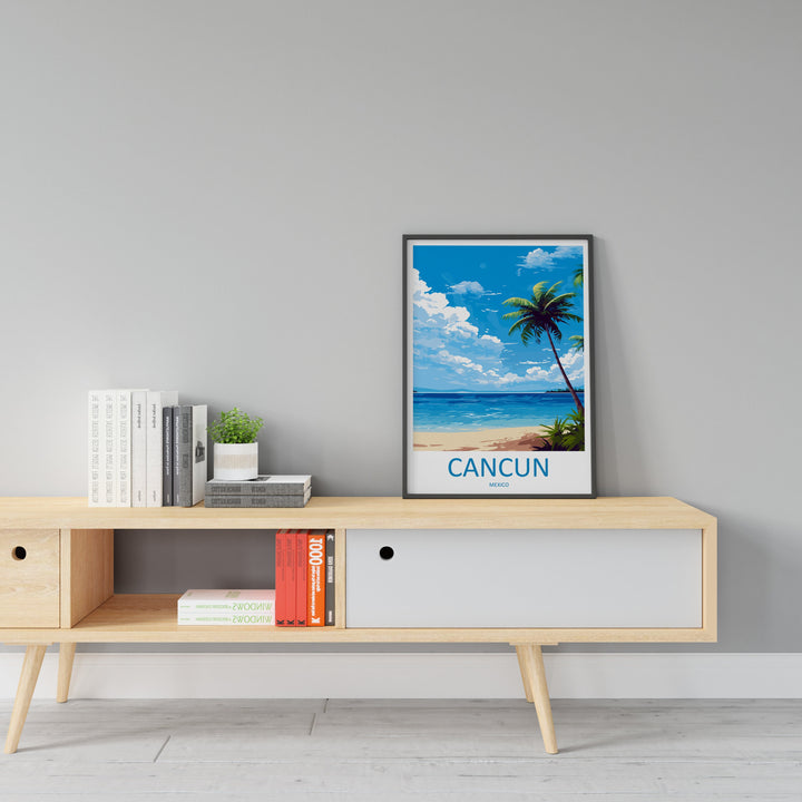 Cancun Travel Print Wall Art Cancun Wall Hanging Home Decoration Cancun Gift Art Lovers Wall Art Print Art Cancun Wall Hanging Poster Decor