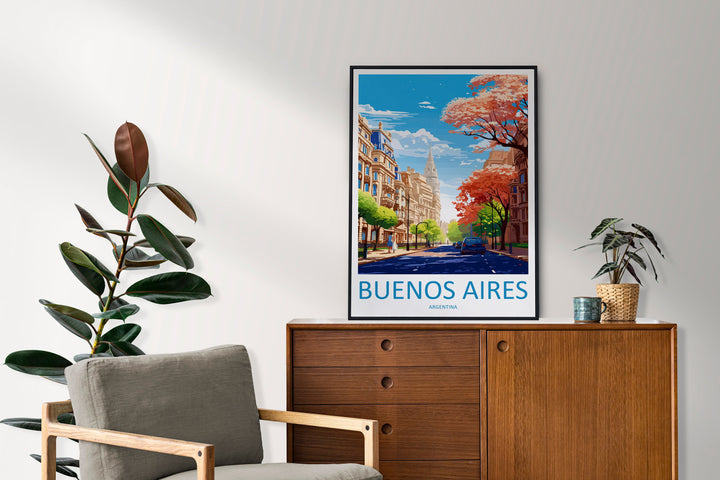 Buenos Aires Travel Print Wall Art Buenos Aires Wall Hanging Home Décor Buenos Aires Gift Art Lovers Argentina Art Lover Gift Buenos Aires