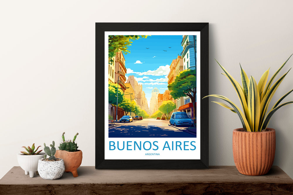 Buenos Aires Travel Print Wall Art Buenos Aires Wall Hanging Home Décor Buenos Aires Gift Art Lovers Argentina Art Lover Gift Buenos Aires