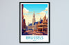 Brussels Travel Print Wall Art Brussels Wall Hanging Home Décor Brussels Gift Art Lovers Belgium Art Lover Gift Brussels Wall Décor