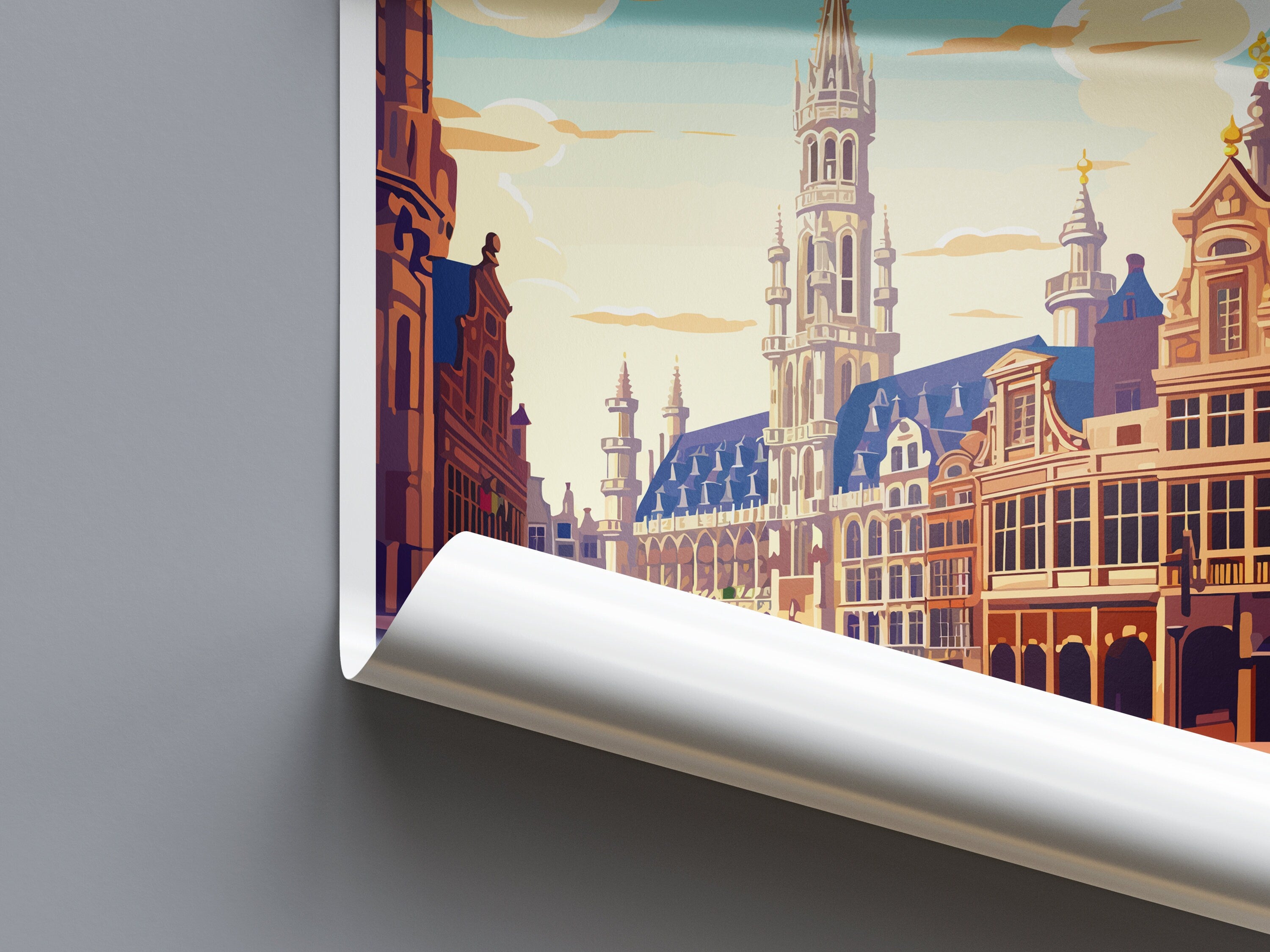 Brussels Travel Print Wall Art Brussels Wall Hanging Home Décor Brussels Gift Art Lovers Belgium Art Lover Gift Brussels Wall Décor