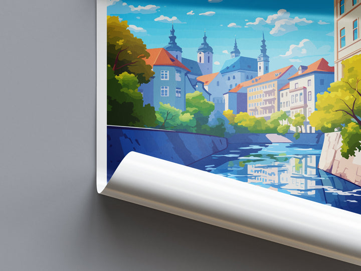 Kunsthaus Travel Print Wall Art Kunsthaus Wall Hanging Home Décor Kunsthaus Gift Art Lovers Austria Art Lover Gift Travel Poster