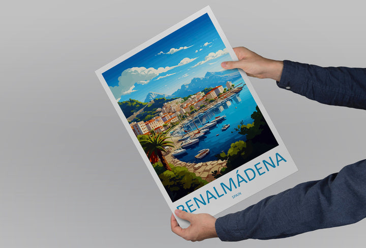 Benalmádena Travel Print Wall Art Benalmádena Wall Hanging Home Décor Benalmádena Gift Art Lovers Spain Art Lover Gift Print