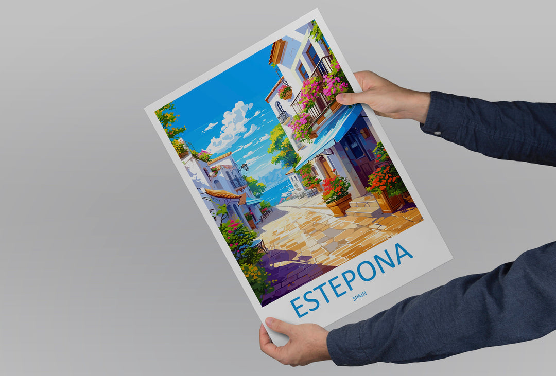 Estepona Travel Print Wall Art Estepona Wall Hanging Home Décor Estepona Gift Art Lovers Spain Art Lover Gift Art Print