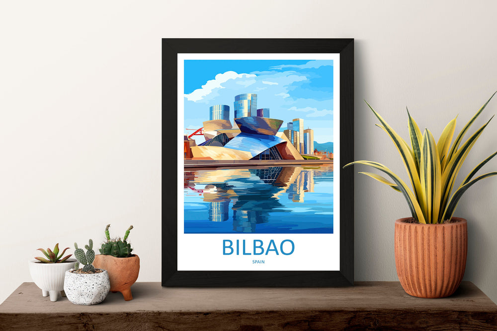 Bilbao Travel Print Wall Art Bilbao Wall Hanging Home Décor Bilbao Gift Art Lovers Spain Art Lover Gift Bilbao Wall Décor Bilbao Spain Print