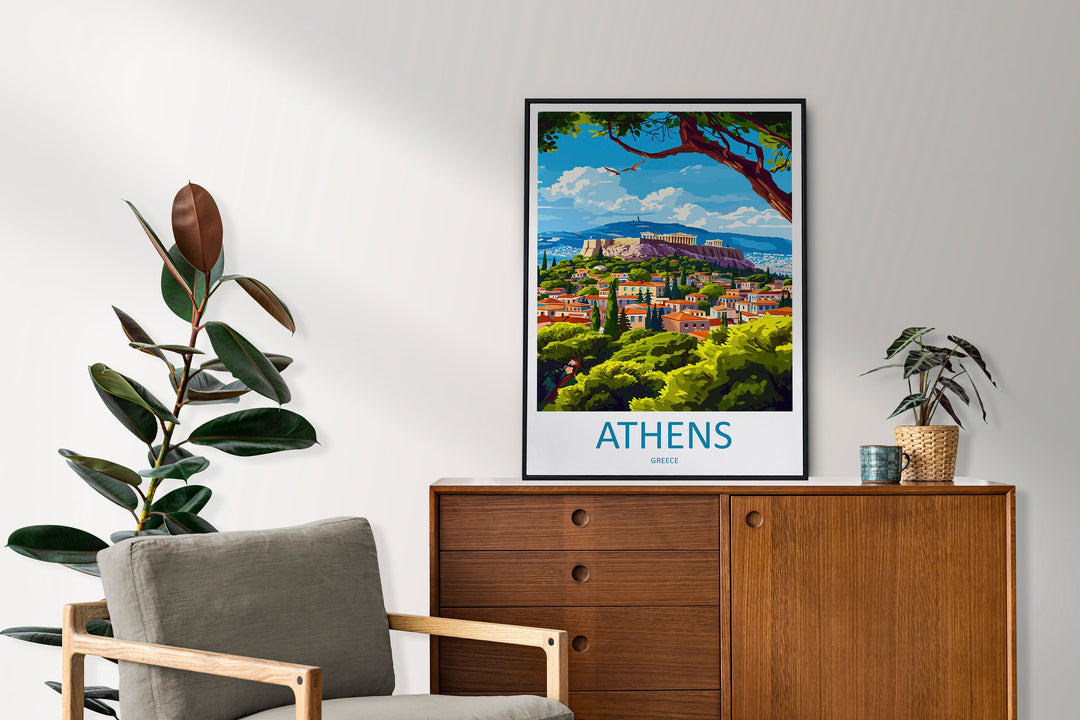Athens Travel Print Wall Art Athens Greece Wall Hanging Home Decoration Athens Gift Art Lovers Wall Art Print Athens Greece Wall Poster Art