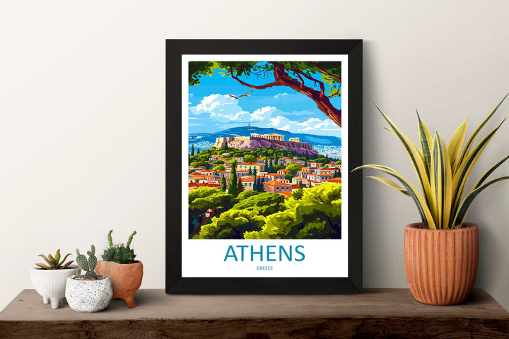 Athens Travel Print Wall Art Athens Greece Wall Hanging Home Decoration Athens Gift Art Lovers Wall Art Print Athens Greece Wall Poster Art