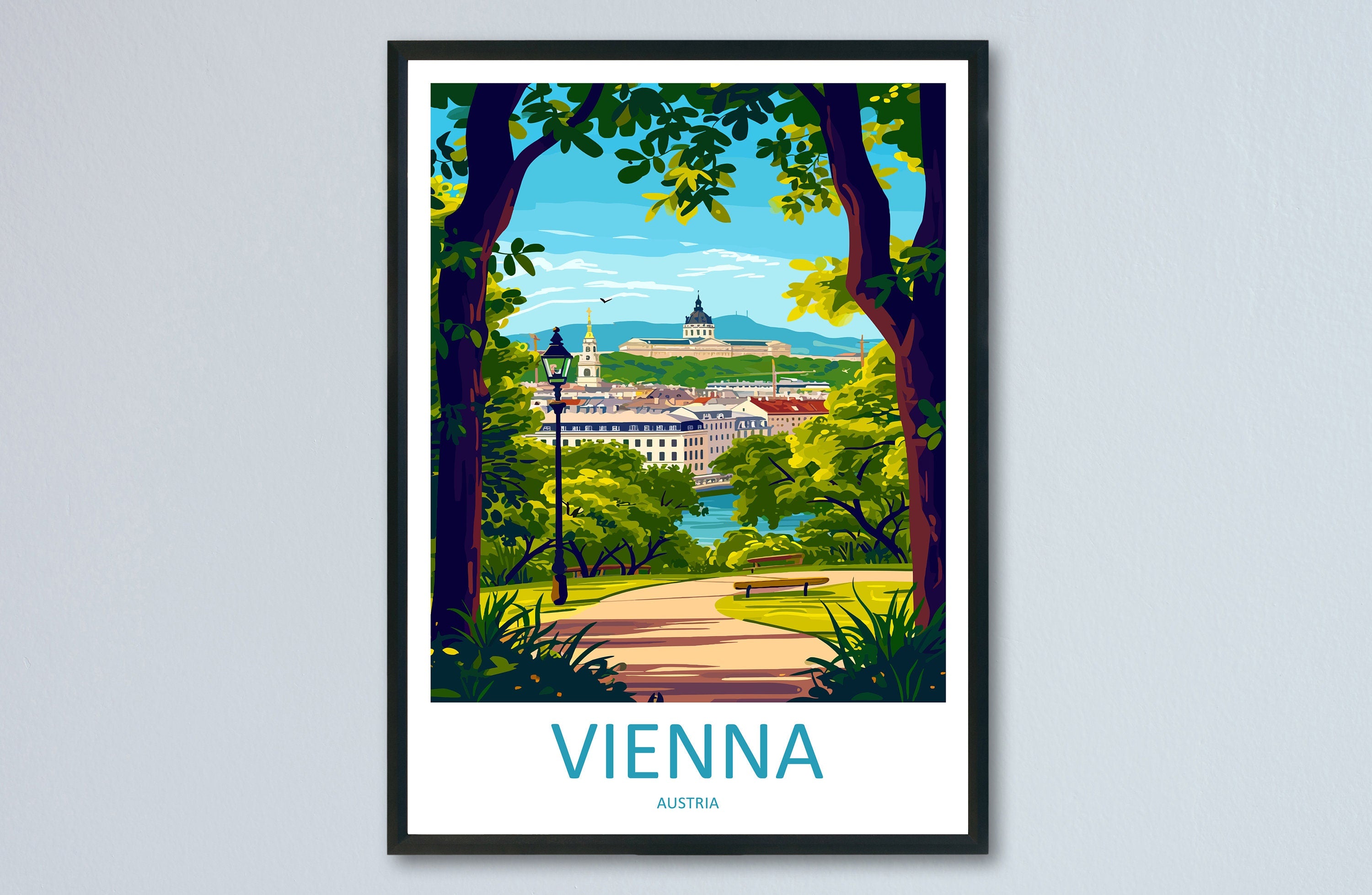 Vienna Travel Print Wall Art Vienna Wall Hanging Home Decoration Vienna Gift Art Lovers Wall Art Print Art Vienna Wall Print Austria Art