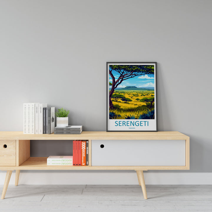 Serengeti Travel Print Wall Art Serengeti Wall Hanging Home Décor Serengeti Gift Art Lovers Serengeti Art Print Tanzania Wall Décor Art