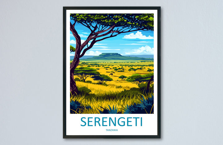 Serengeti Travel Print Wall Art Serengeti Wall Hanging Home Décor Serengeti Gift Art Lovers Serengeti Art Print Tanzania Wall Décor Art