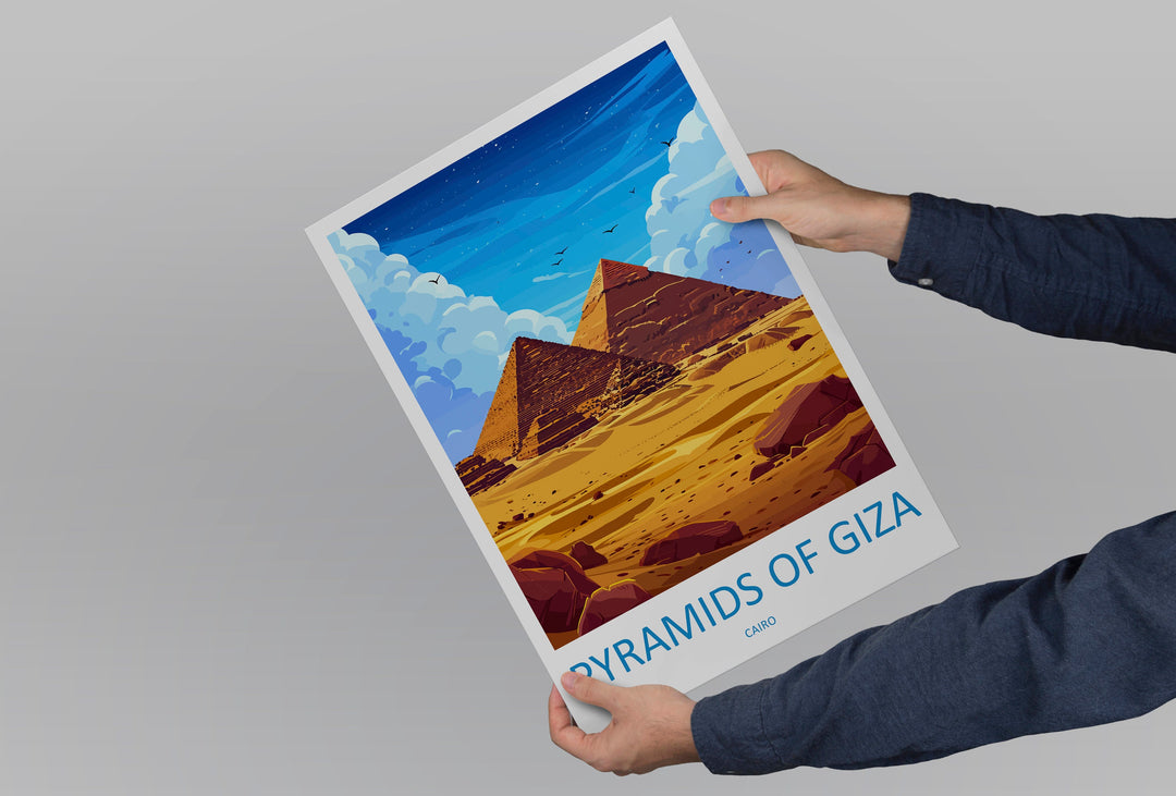 Cairo Travel Print Wall Art Cairo Egypt Wall Hanging Home Decoration Cairo Gift Art Lovers Wall Art Print Cairo Great Pyramids Of Giza