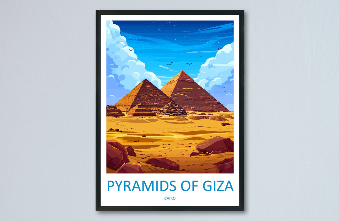Cairo Travel Print Wall Art Cairo Egypt Wall Hanging Home Decoration Cairo Gift Art Lovers Wall Art Print Cairo Great Pyramids Of Giza